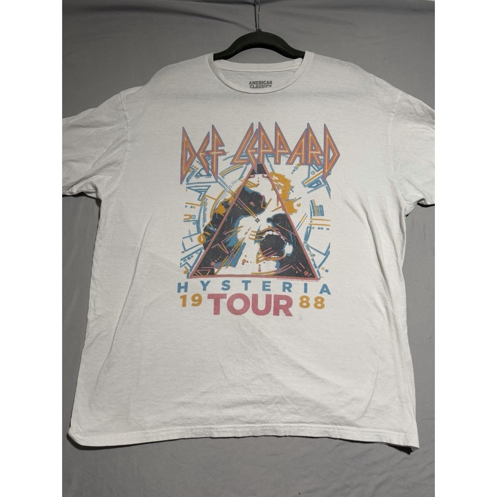 american classics def leppard 1988 hysteria tour concert tee, men's xl‎ t-shirt
